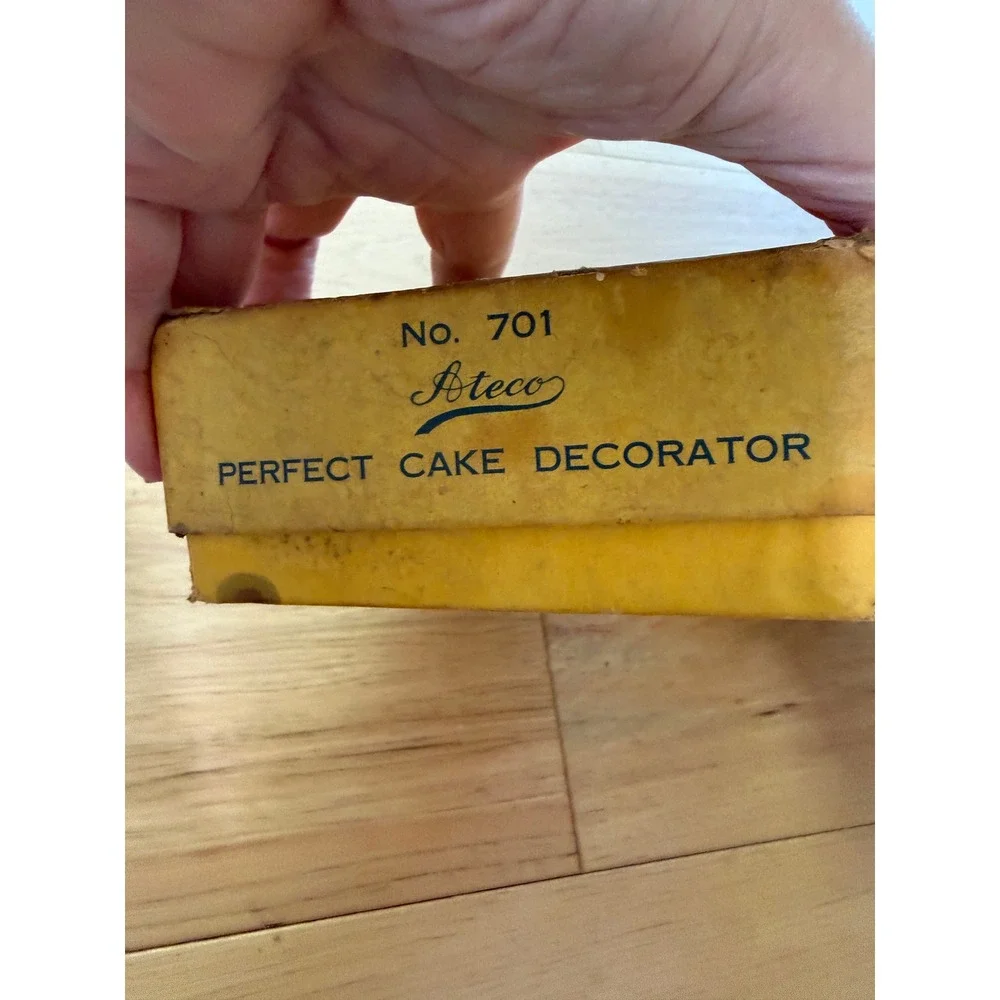 Ateco Perfect Cake Decorator No 701 Vintage 1940s Silver‎ Metal 4 Tips Boxed Set